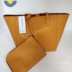 Reversible Tote Bag with Attached Pouch, XL